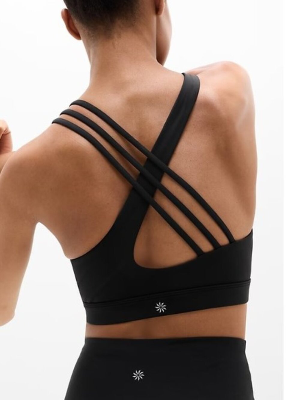 Athleta Train Free Sports Bra A-C - L Black